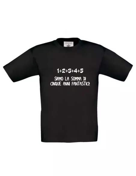 T-Shirt Fine Quinta Elementare | "Siamo la Somma